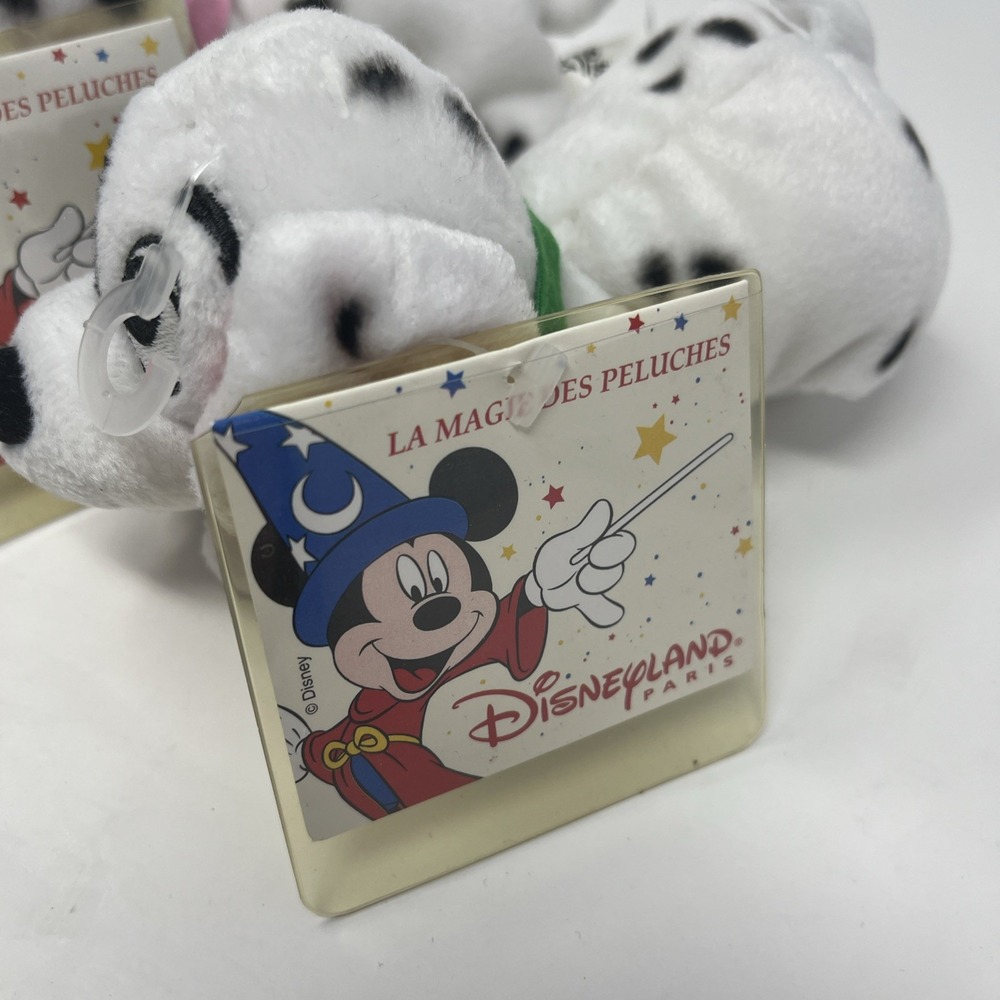 Disneyland Paris Mini Peluche Patch Lucky Penny Vert 101 Dalmatian's Plush Lot 3 - Picture 2 of 12